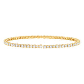 3.82ct 14k Yellow Gold Diamond Bangle